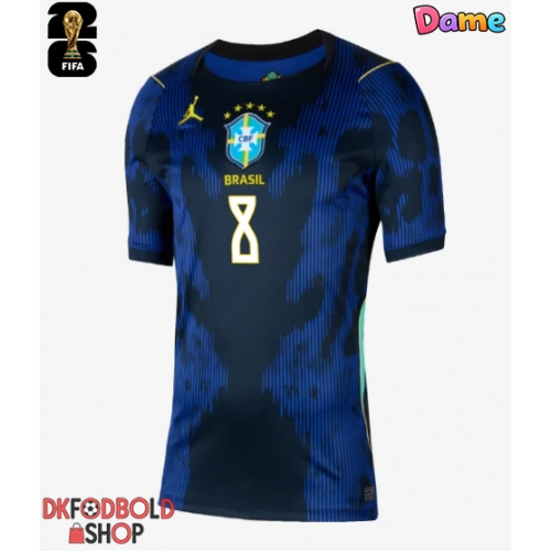 Brasilien Bruno Guimaraes #8 Udebanetrøje Dame VM 2026 Kort ærmer